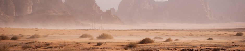 dusty desert valley